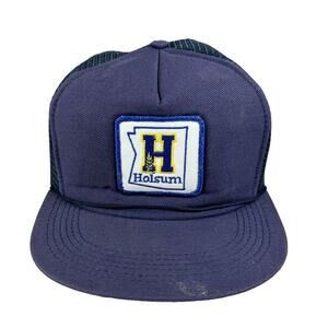 Vintage Capital Caps Blue Trucker Hat Snapback Cap Holsum Bakery Arizona